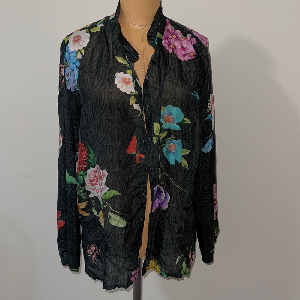 Johnny Was Silk Blouse